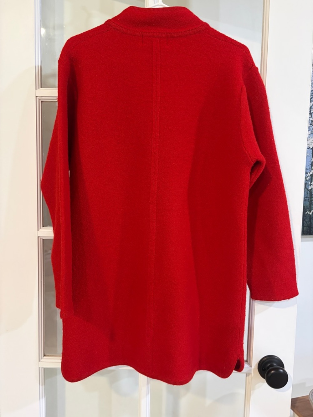 Vintage Herman Geist Red Wool Coat Classic Tailored Winter Statement Jacket - Picture 3 of 3